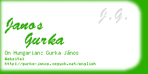 janos gurka business card