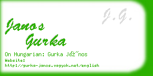 janos gurka business card